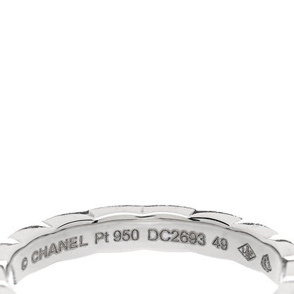 Chanel Platinum Diamond Mini Coco Crush Ring 49 4.75 4 of 5