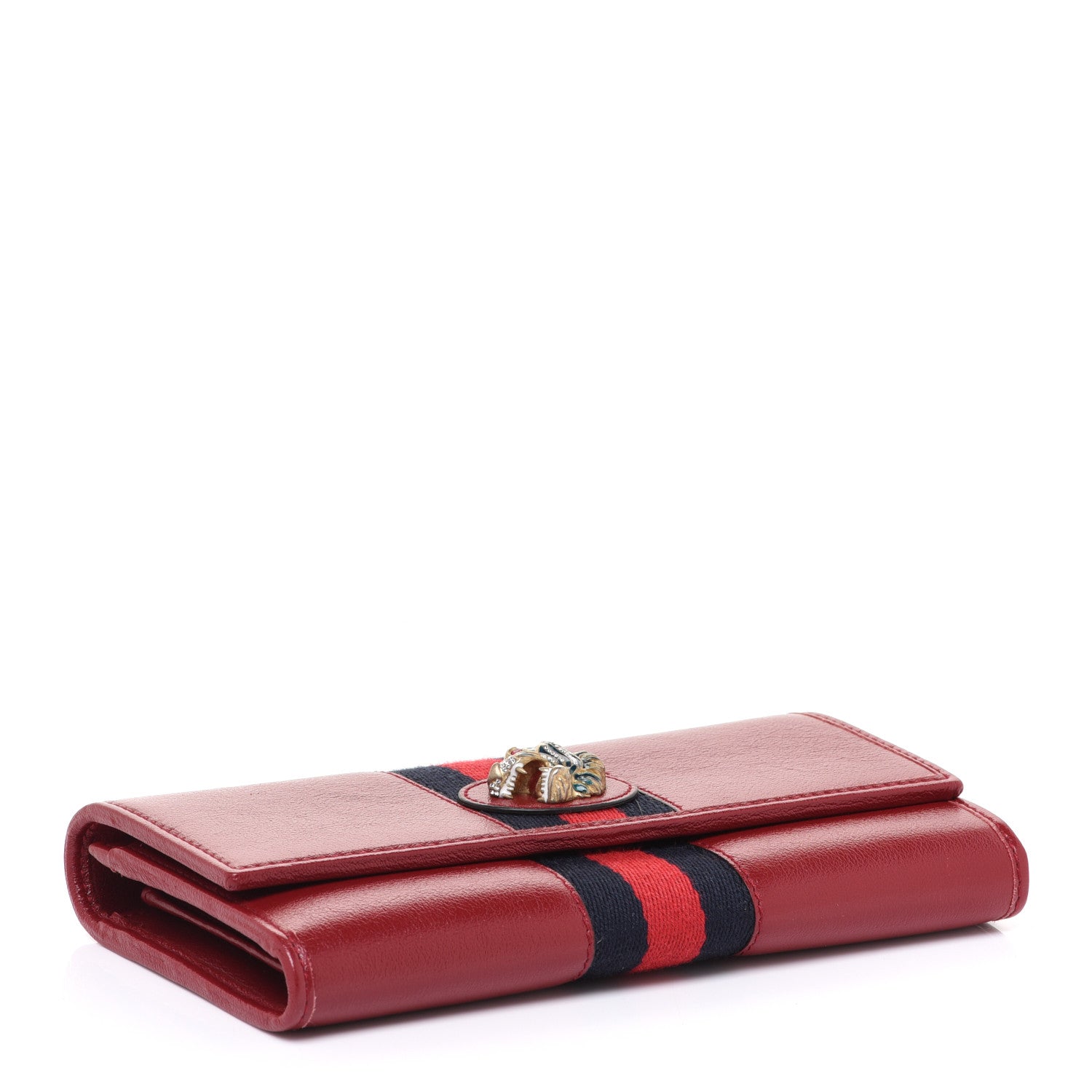 Gucci Calfskin Web Rajah Continental Wallet Romantic Cherry 4 of 9