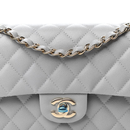 Chanel Caviar Quilted Small Double Flap Grey 10 of 11
