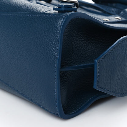 Balenciaga Grained Calfskin Neo Classic Silver Hardware Mini City Petrol Blue 9 of 9