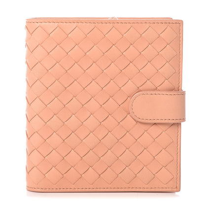Bottega Veneta Nappa Intrecciato French Compact Wallet Peach 1 of 11