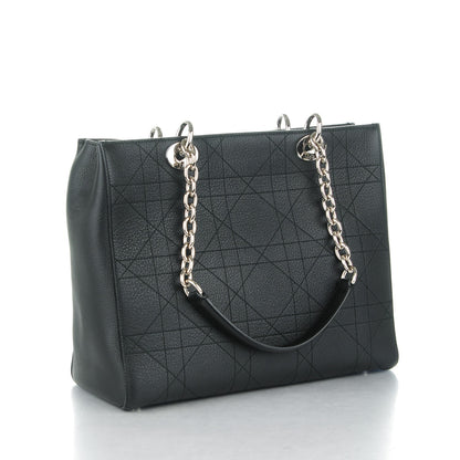 Christian Dior Grained Calfskin Cannage Medium Ultradior Tote Black 3 of 7