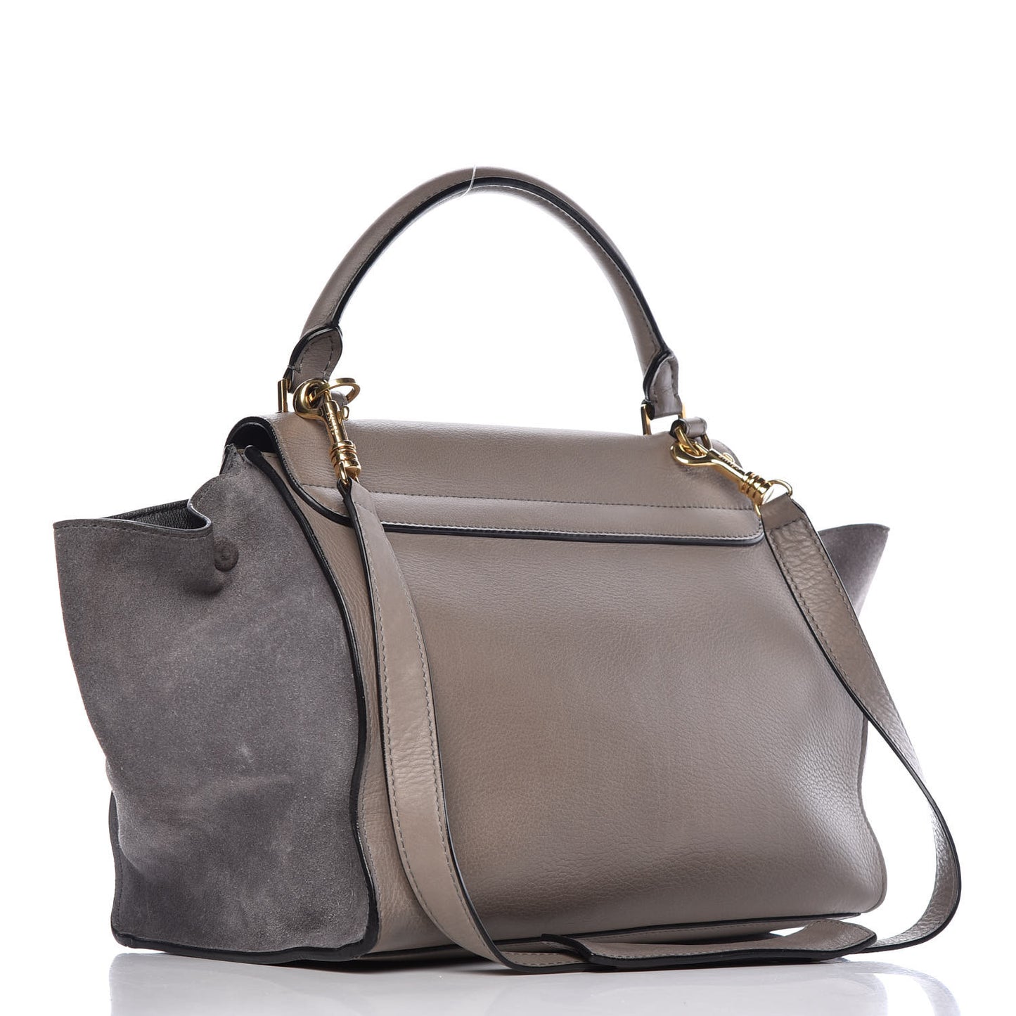 Calfskin Suede Medium Trapeze