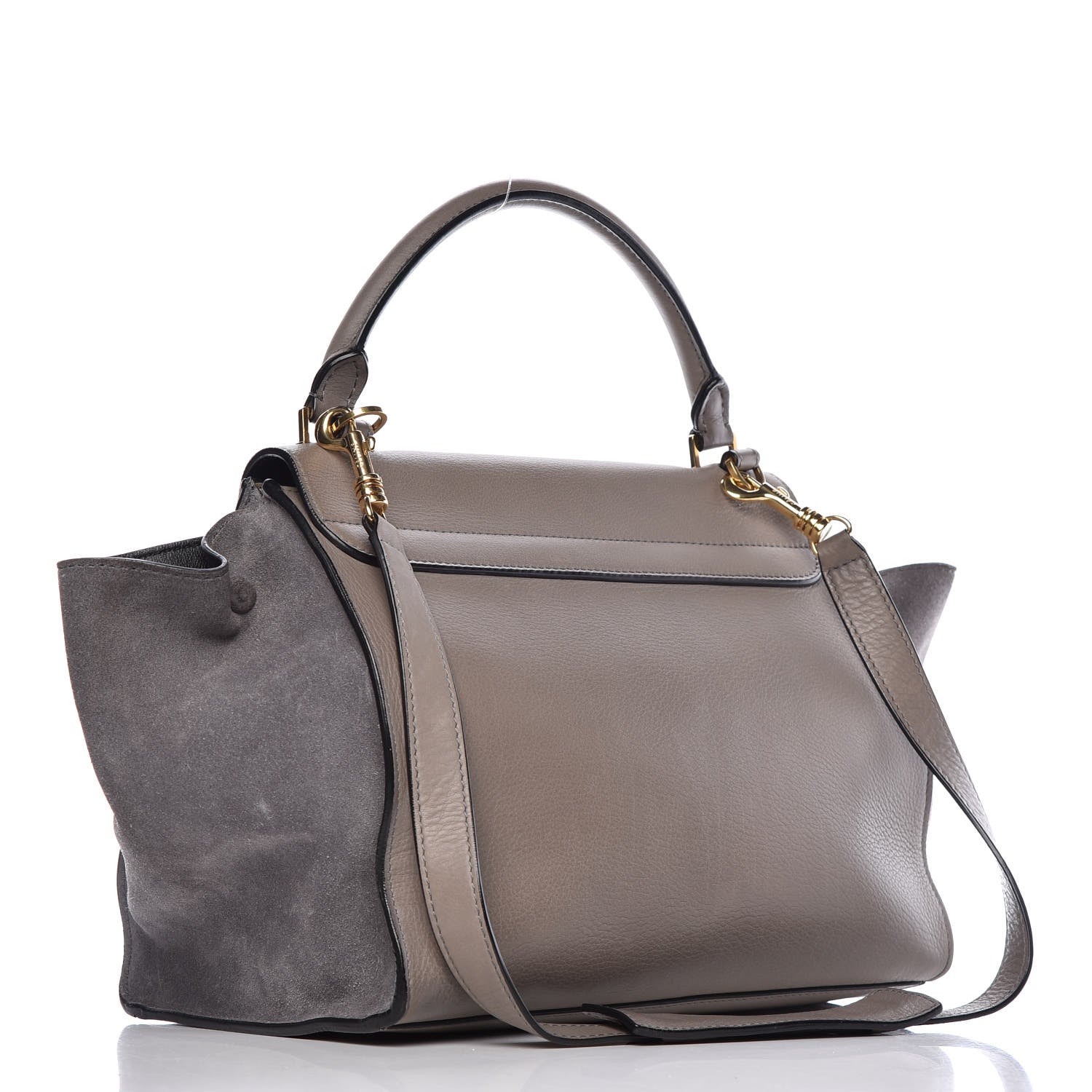 Celine Calfskin Suede Medium Trapeze 3 of 13