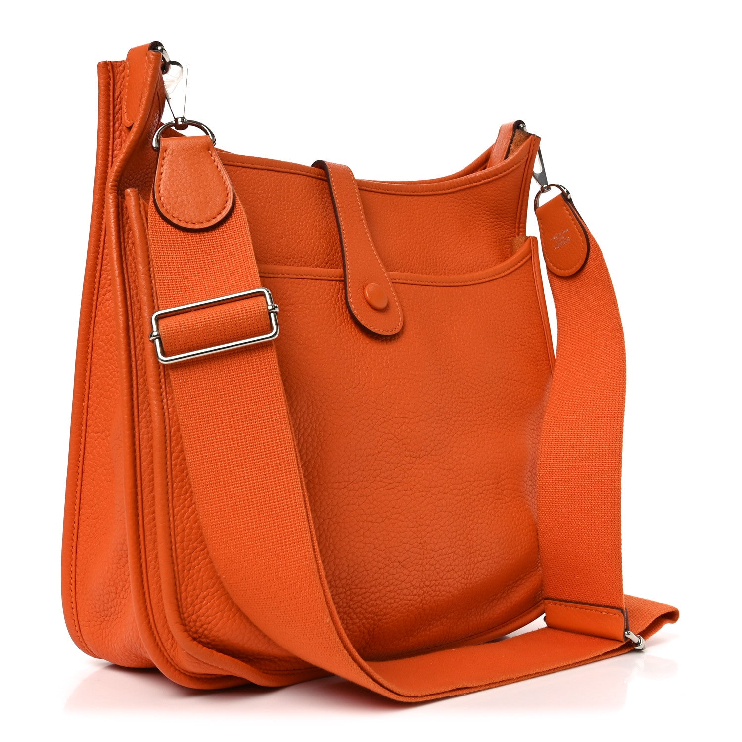 Hermes Taurillon Clemence Evelyne III GM Orange 3 of 10