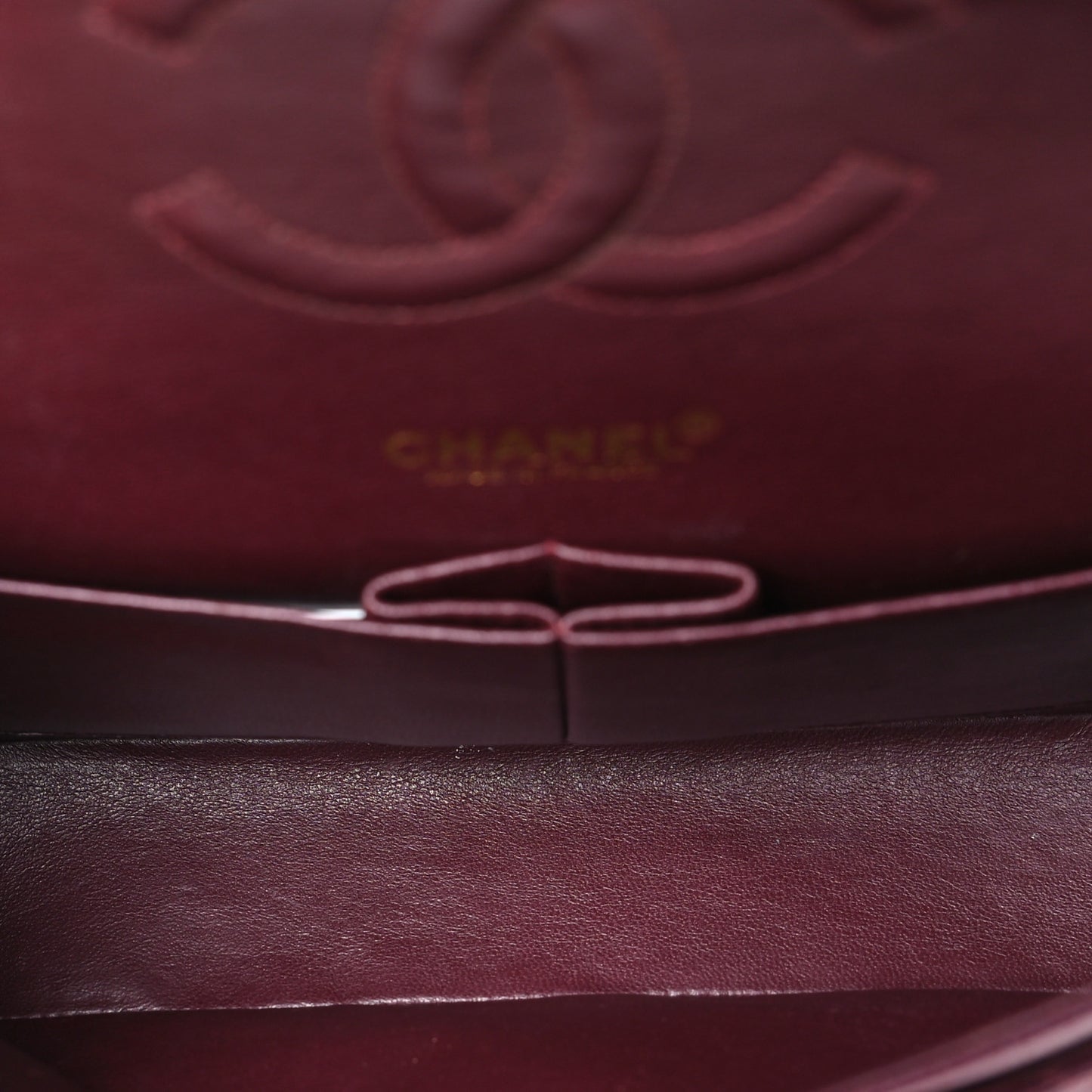 Caviar Quilted Medium Double Flap Burgundy