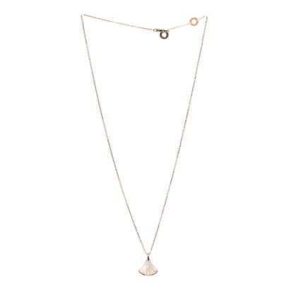 Bulgari 18K Rose Gold Diamond Mother of Pearl Small Divas' Dream Pendant Necklace 3 of 6