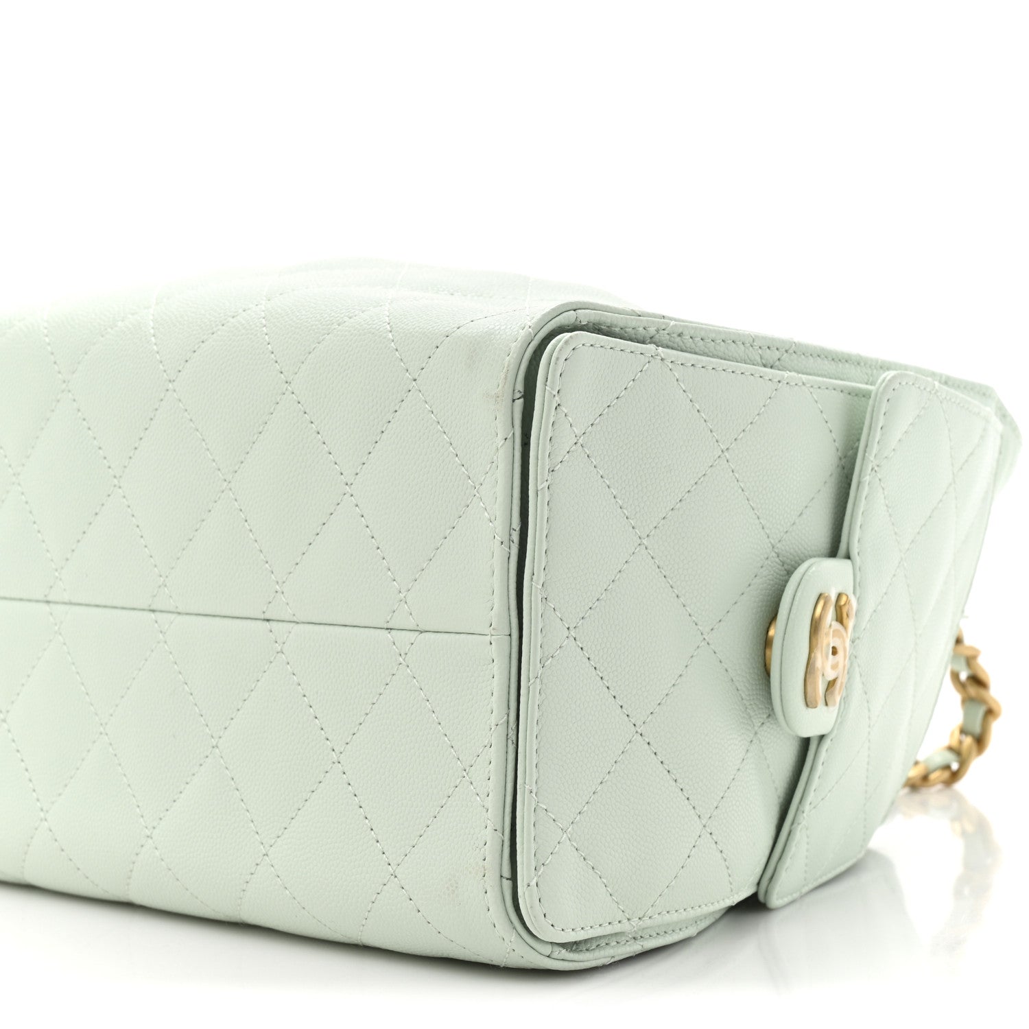 Chanel Caviar Quilted Small Chanel 25 Handbag Light Green 9 of 13