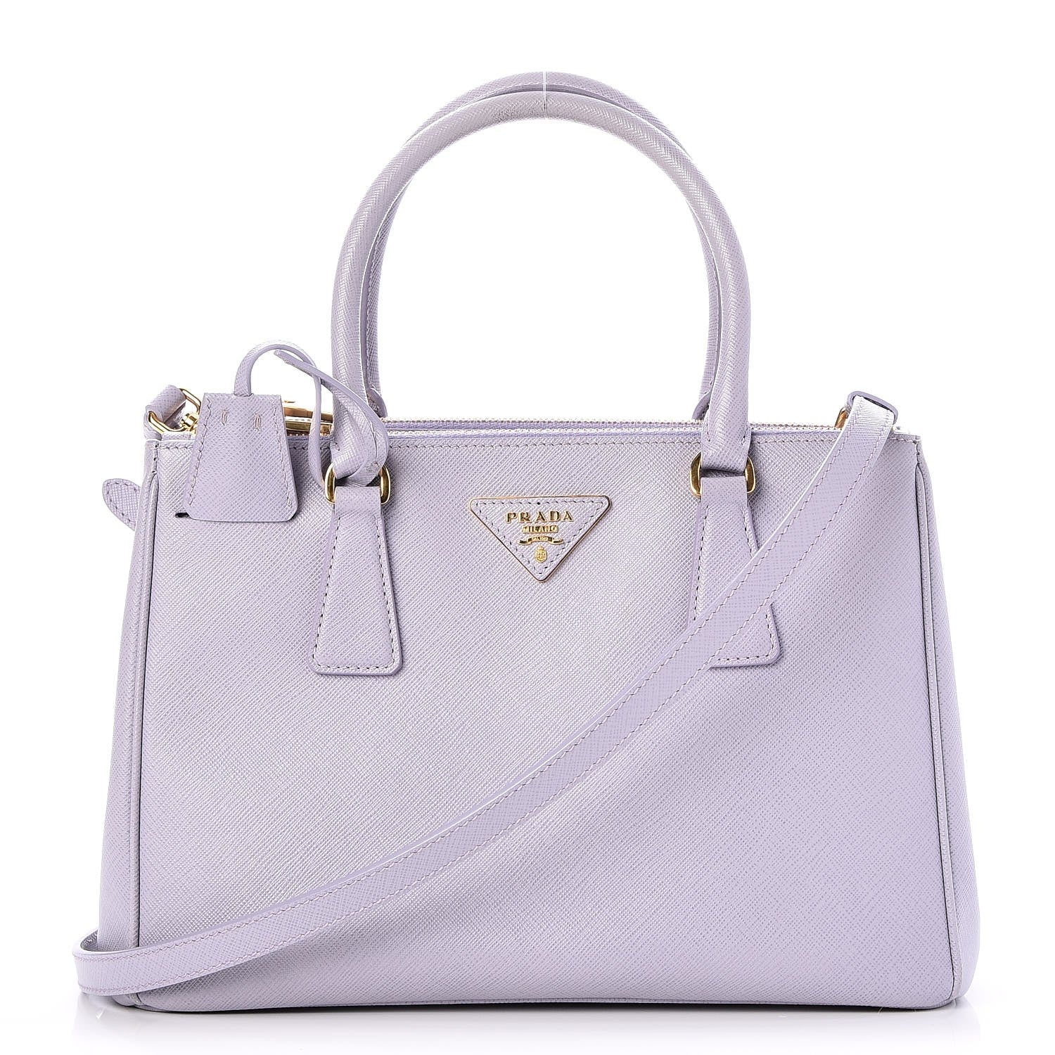 Prada Saffiano Small Galleria Double Zip Tote Glicine 1 of 10