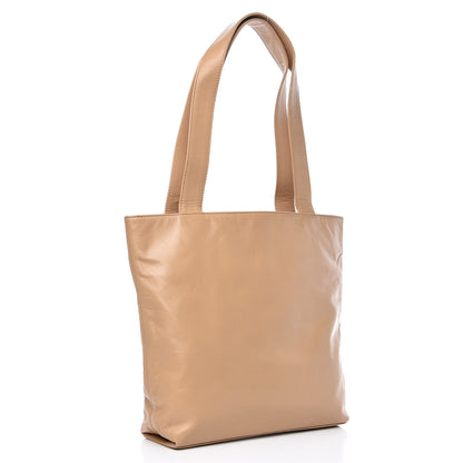 Chanel Lambskin CC Tote Beige 3 of 13
