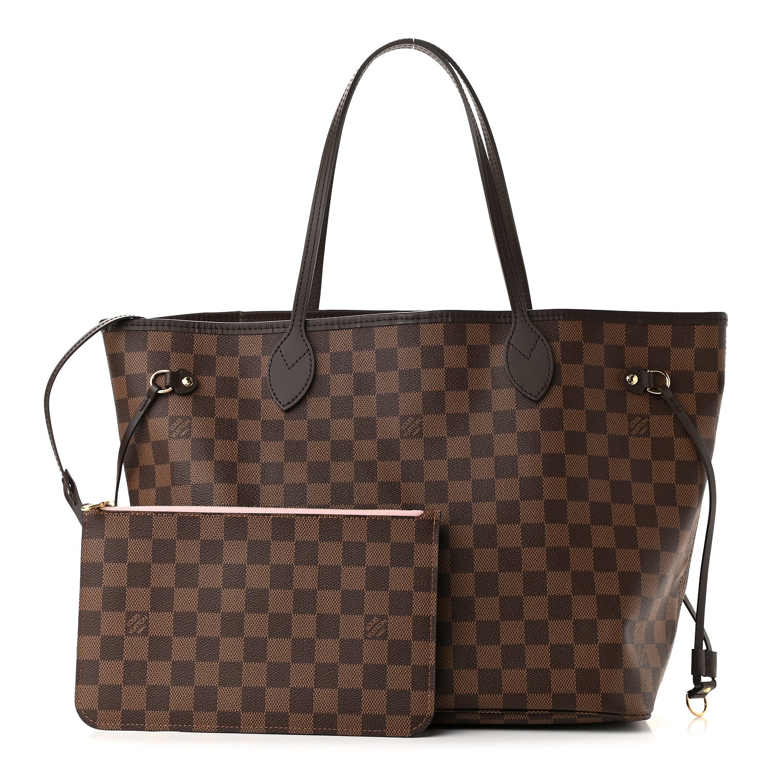 Louis Vuitton Damier Ebene Neo Neverfull MM Rose Ballerine 1 of 10