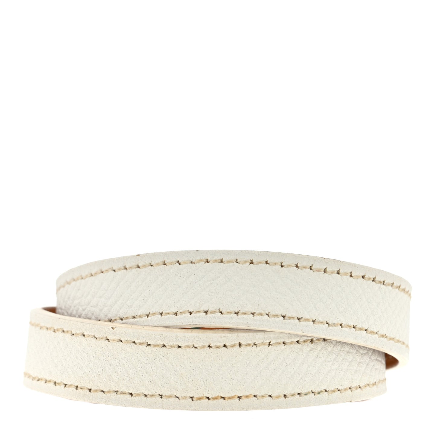 Epsom Kelly Double Tour Bracelet White