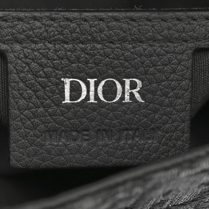 Christian Dior Oblique Jacquard Mini Saddle Backpack Black Blue 6 of 13