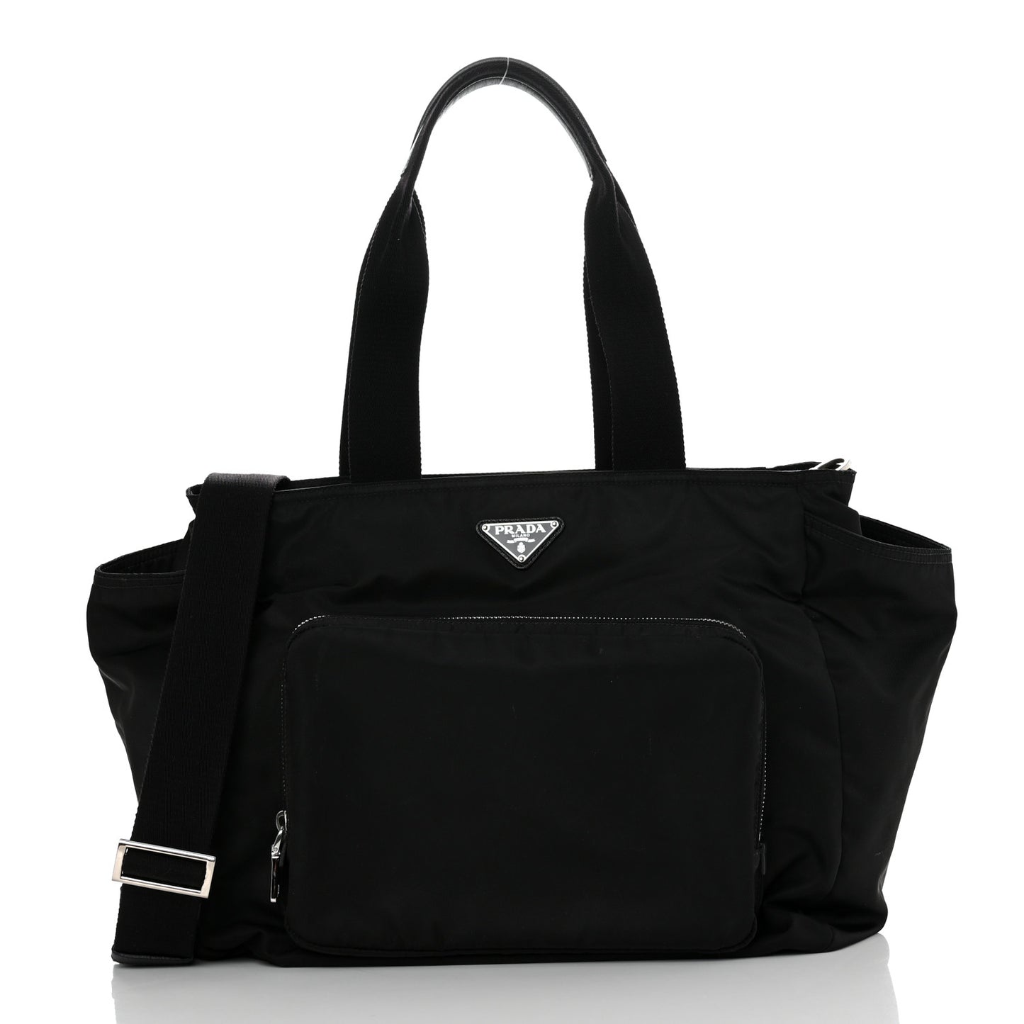 Tessuto Nylon Vela Diaper Bag Black