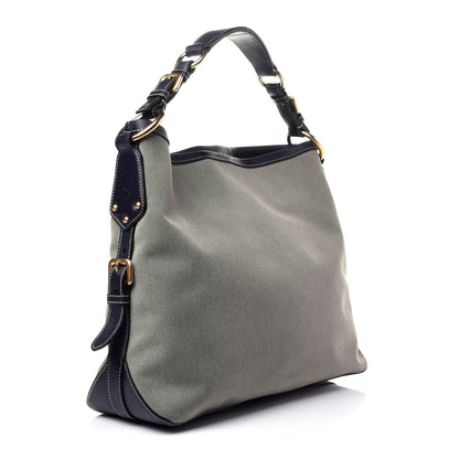 Prada Jacquard Logo Hobo Corda Navy 3 of 13