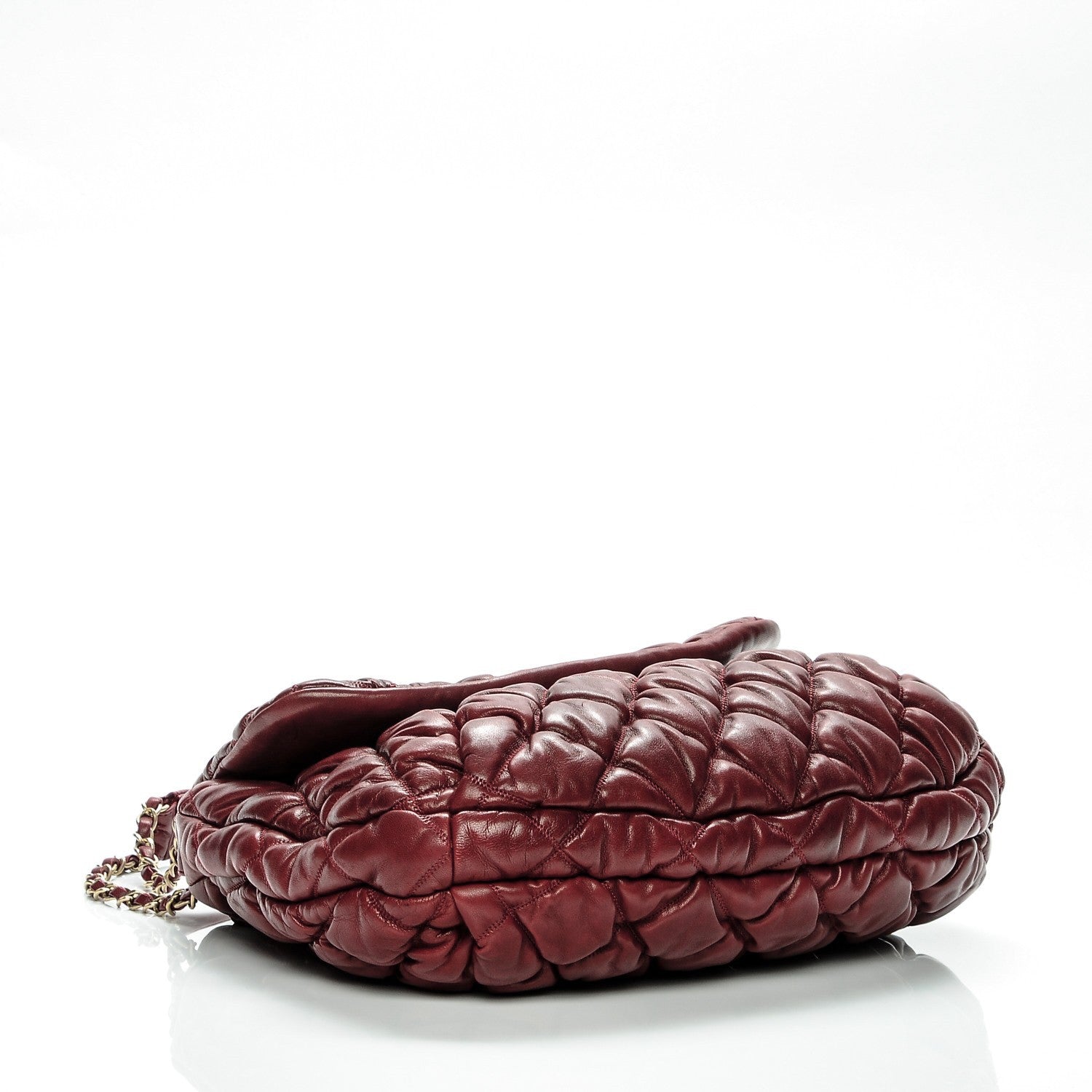 Chanel Calfskin Bubble Quilt Flap Bag Red 4 of 10