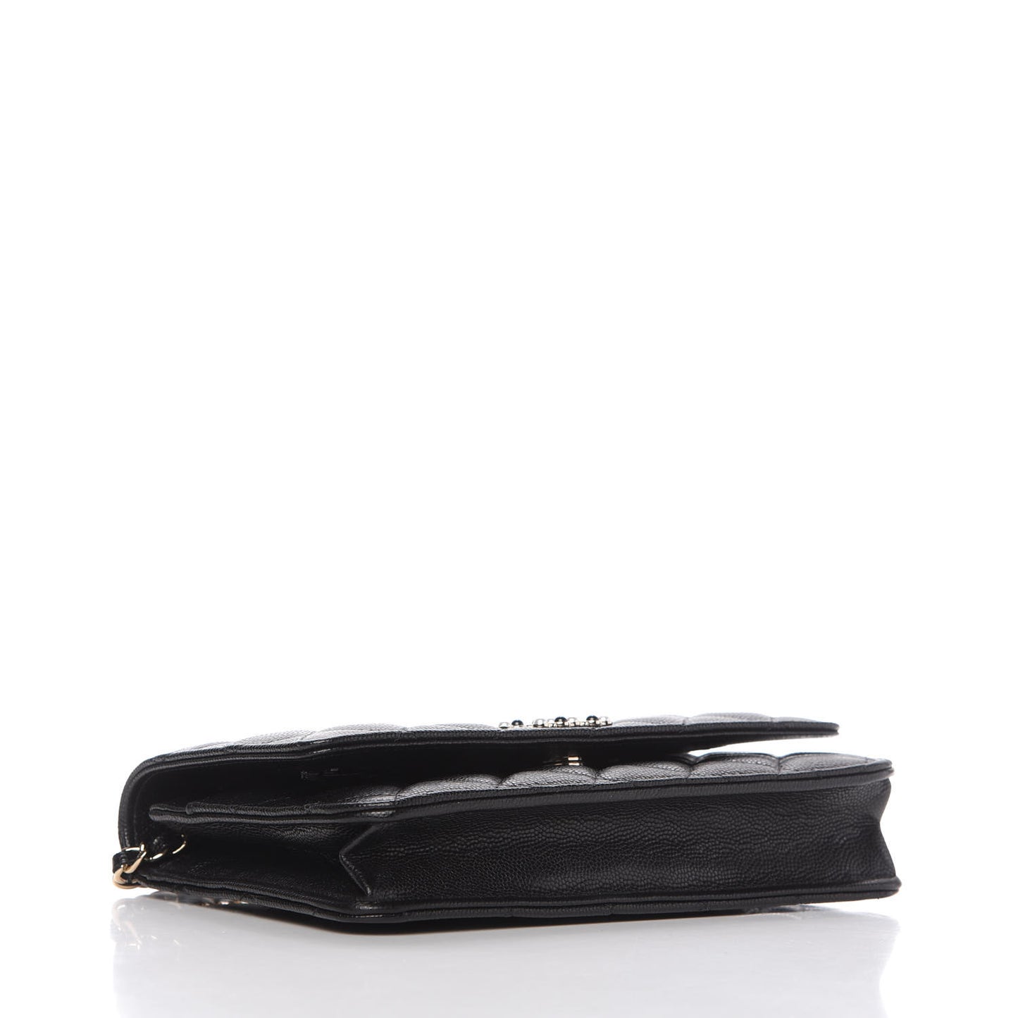 Caviar Quilted Coco Candy Wallet On Chain WOC Black