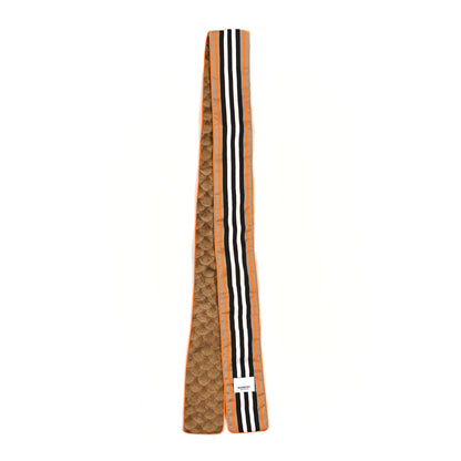 Burberry Silk Icon Stripe Scale Print Skinny Scarf Orange 2 of 3