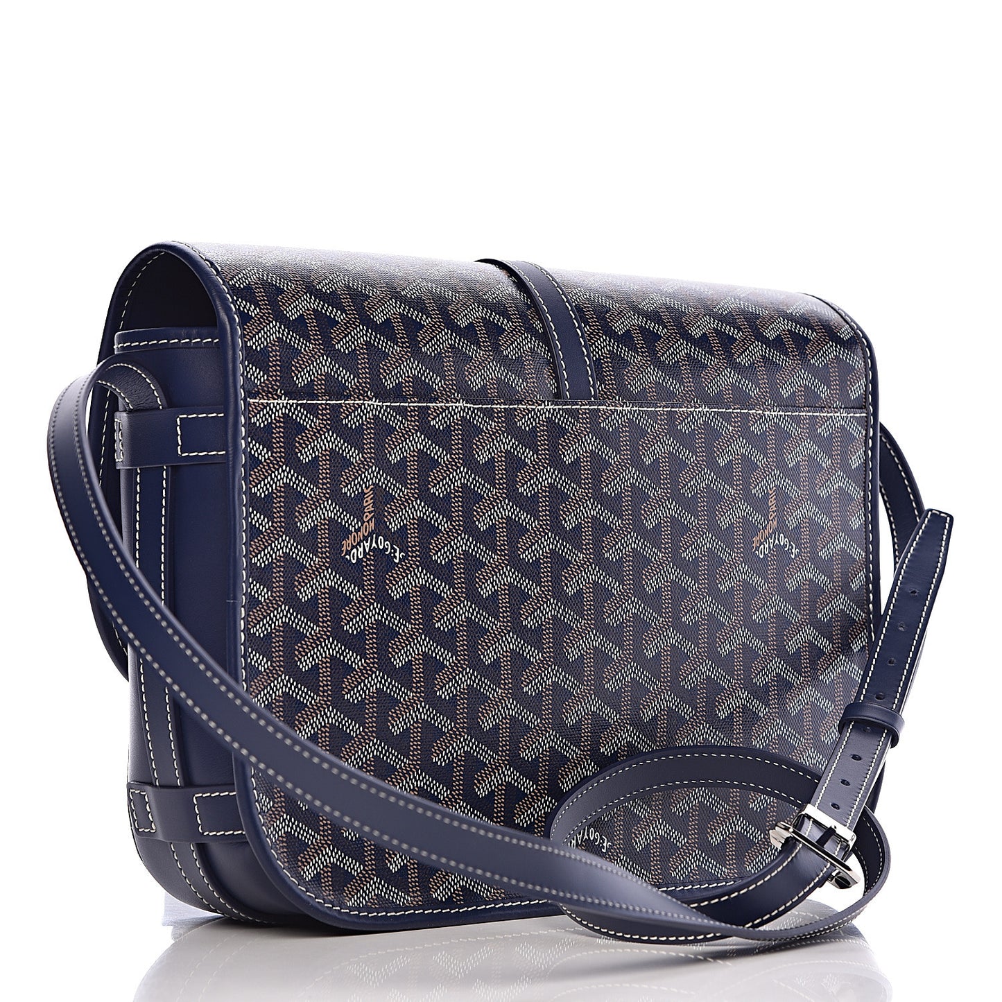 Goyardine Belvedere II MM Messenger Bag Navy
