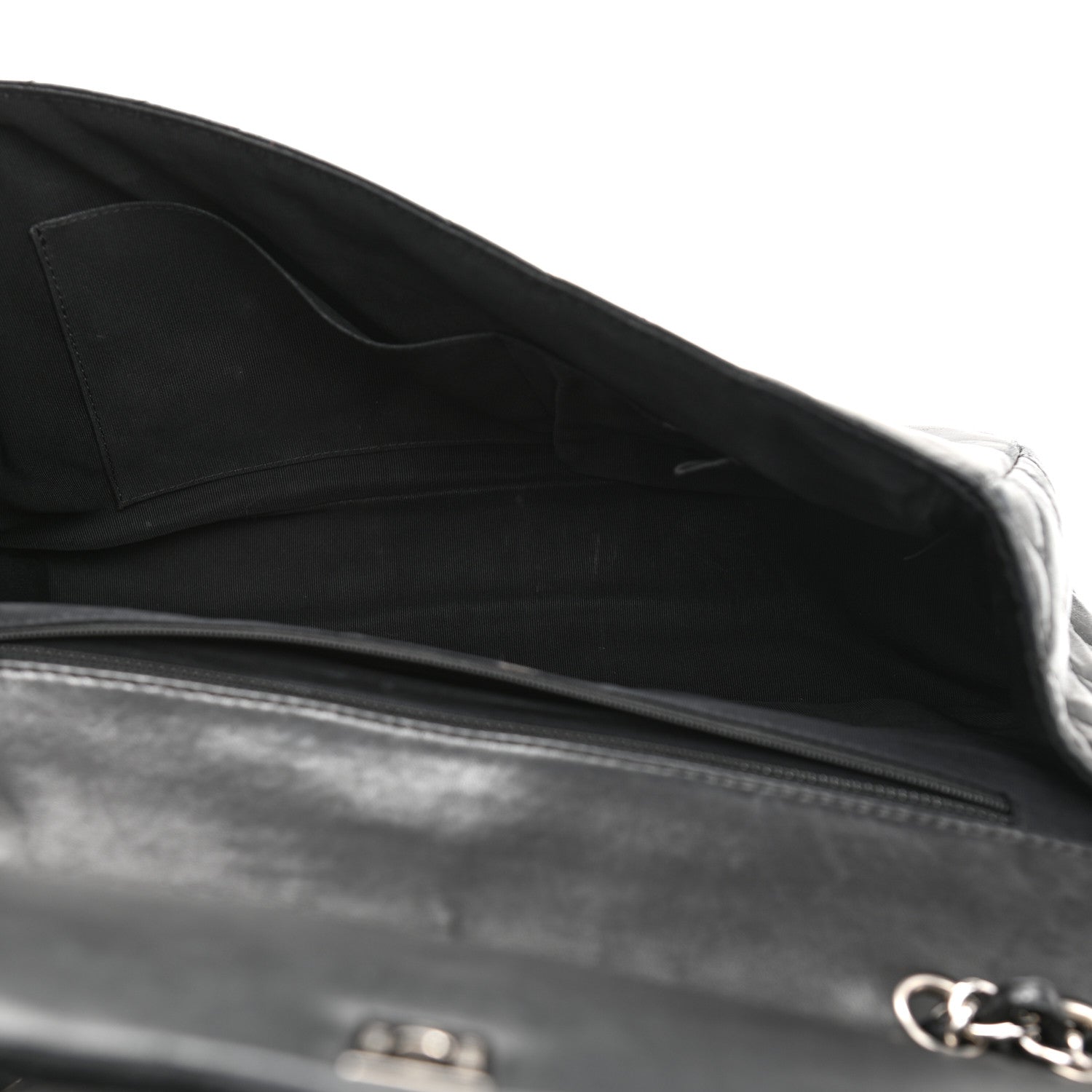 Chanel Lambskin Chevron Quilted Single Flap Black 5 of 11