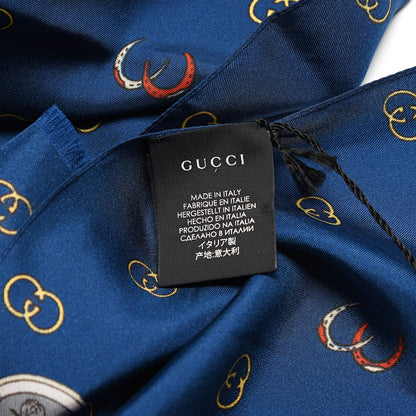 Gucci Silk Twill GG Horseshoe Blue 4 of 4