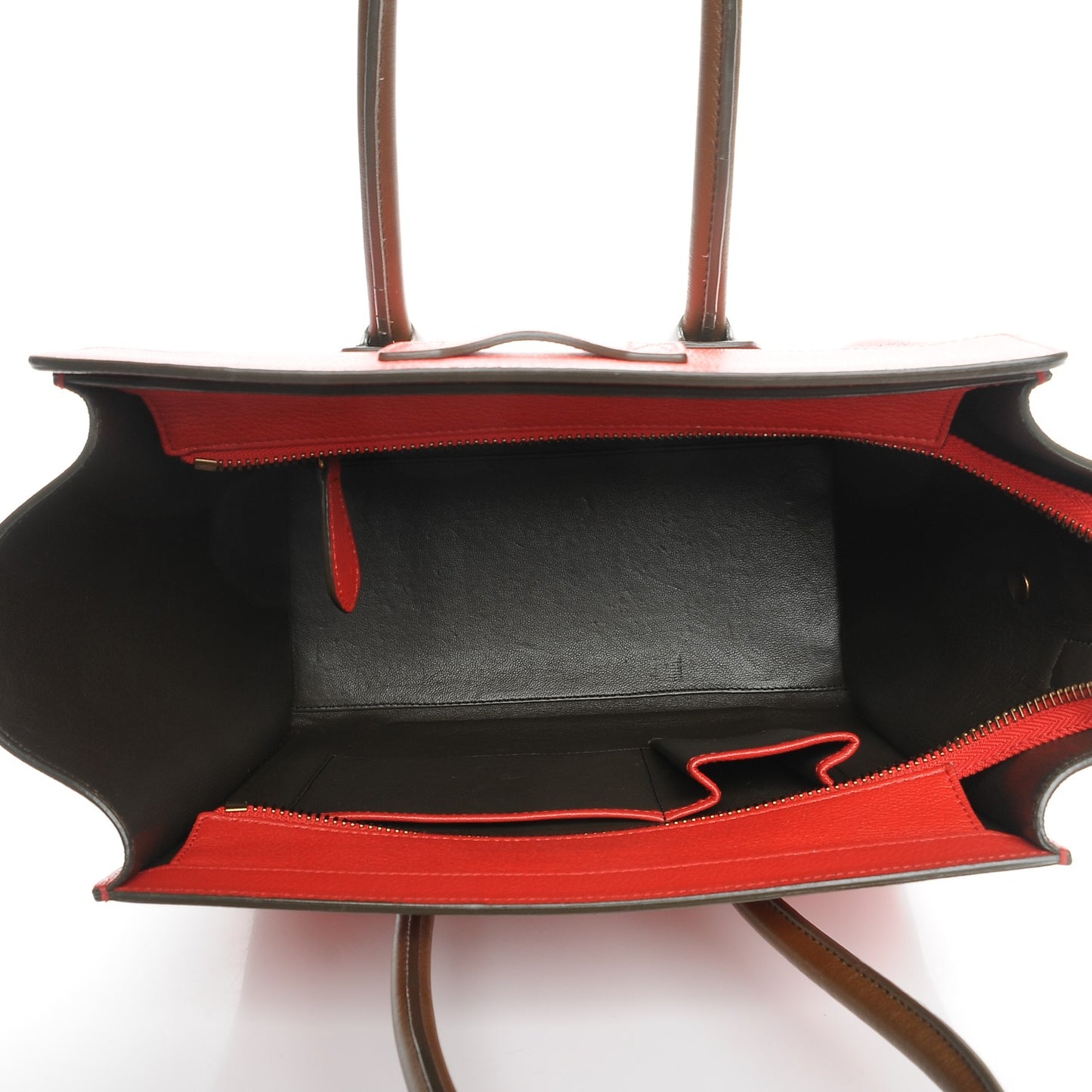 Goatskin Micro Bi-Color Luggage Red