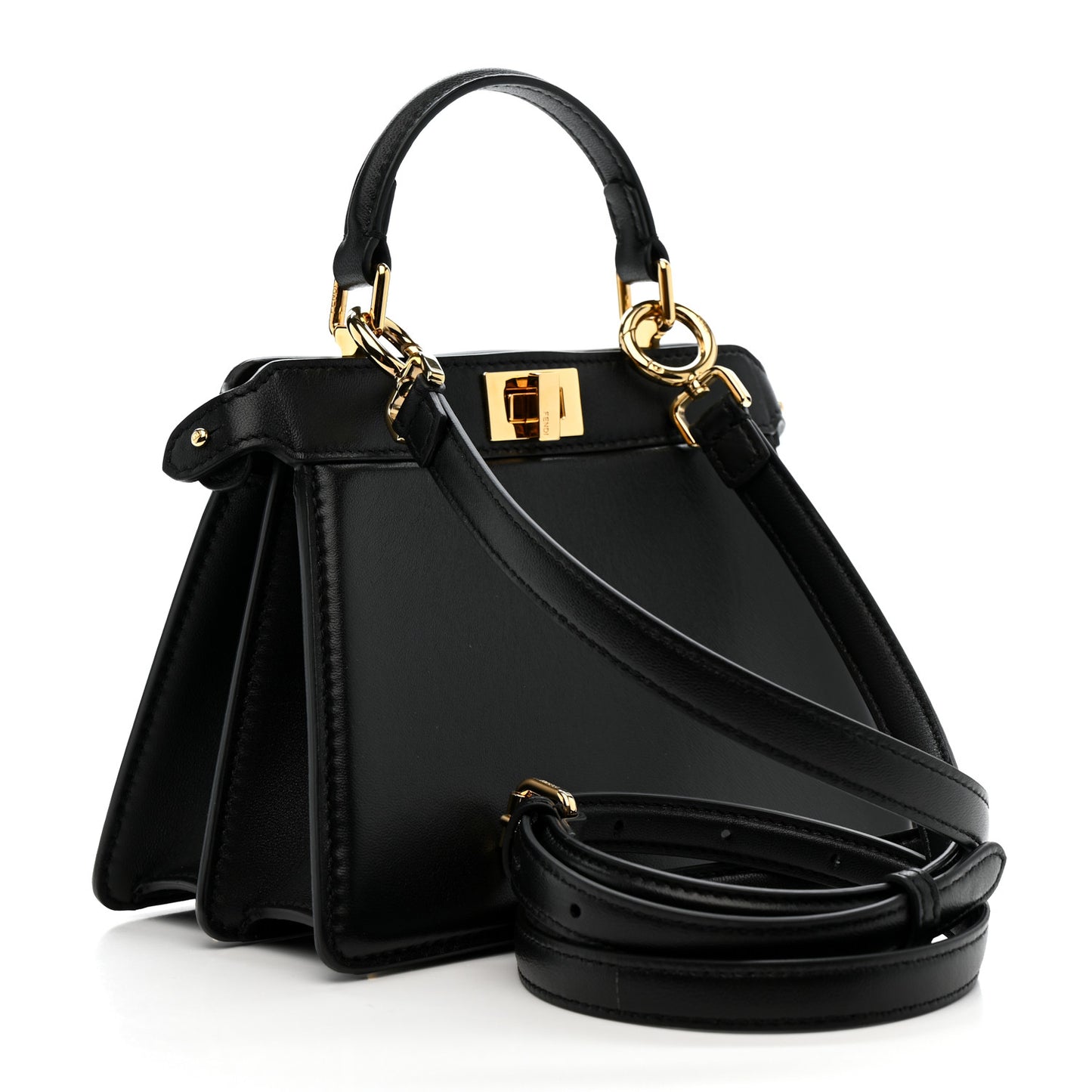 Shiny Nappa Petite Peekaboo I SEE U Satchel Black