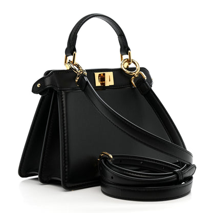 Fendi Shiny Nappa Petite Peekaboo I SEE U Satchel Black 3 of 12