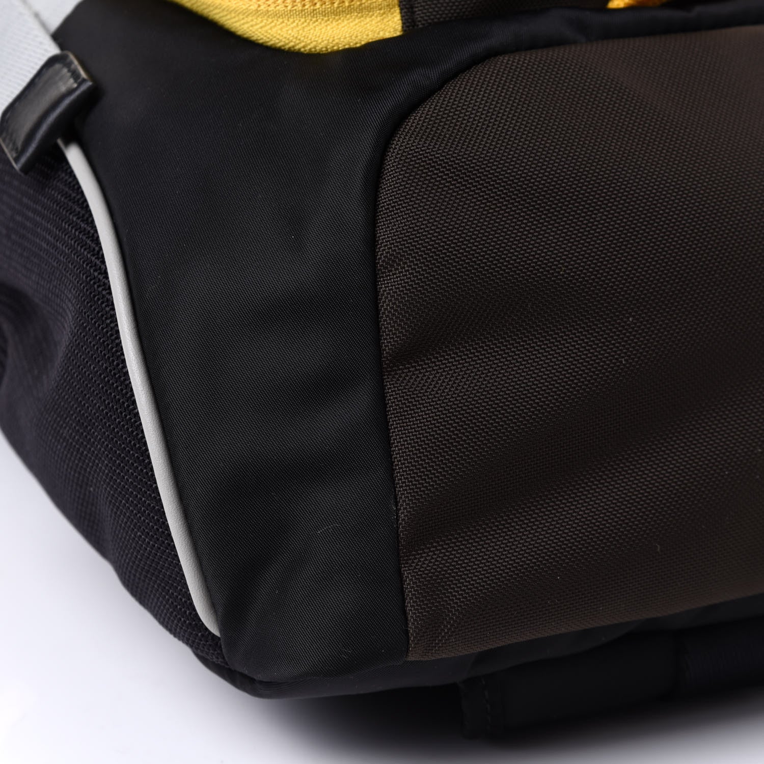 Burberry Nylon Medium Leo Sling Bag Black Yellow Grey 8 of 9