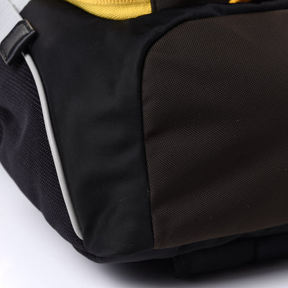 Burberry Nylon Medium Leo Sling Bag Black Yellow Grey 8 of 9