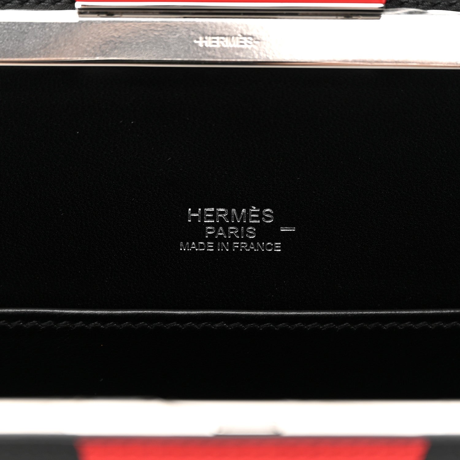 Hermes Veau Monsieur Lizard Ostrich Spaceship Sac A Malice Black Multicolor 6 of 13