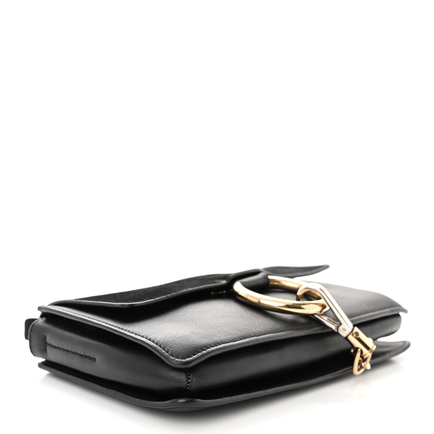 Chloe Suede Calfskin Small Faye Shoulder Bag Black 4 of 15
