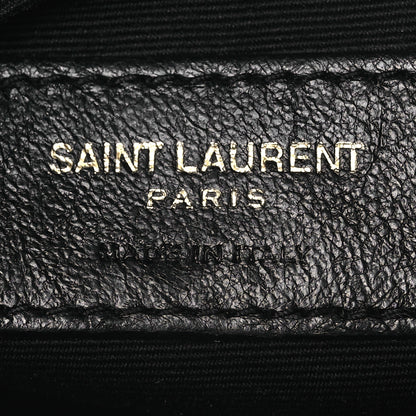 Saint Laurent Grain De Poudre Matelasse Chevron Quilted Round Vinyle Camera Bag Crema Soft 10 of 40