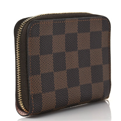 Louis Vuitton Damier Ebene Zippy Coin Purse Rose Ballerine 3 of 6
