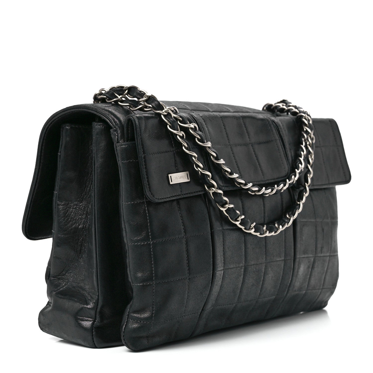 Chanel Lambskin Square Stitched Reissue Multi Pocket Flap Black 3 of 13