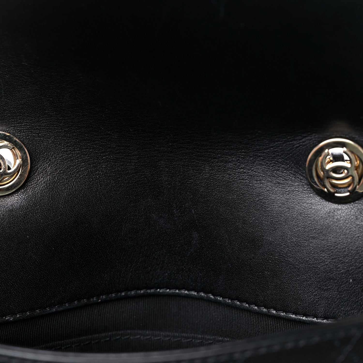 Chanel Calfskin Stitched Small Covered CC Flap Bag Black 14 of 16