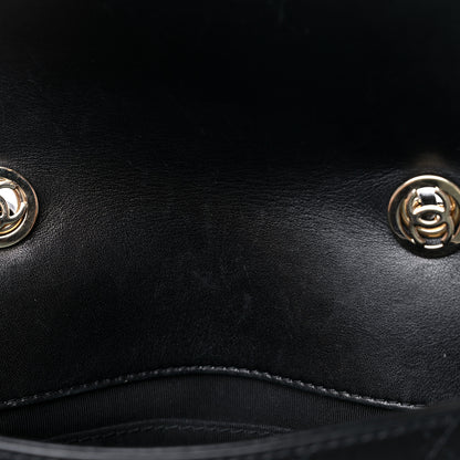 Chanel Calfskin Stitched Small Covered CC Flap Bag Black 14 of 16