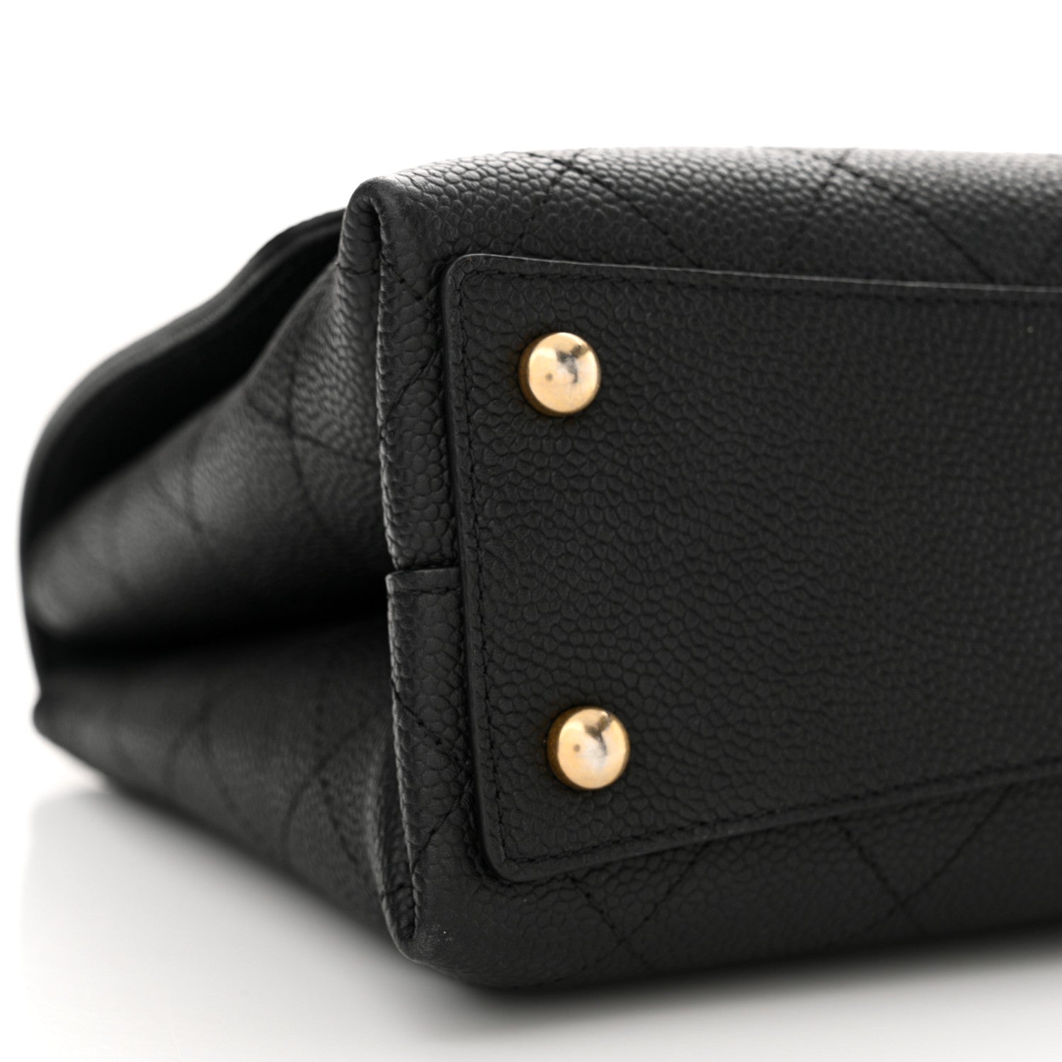 Chanel Grained Calfskin Stitched Flap Black 9 of 12