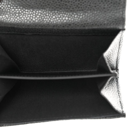 Chanel Caviar Quilted Flap Card Holder Wallet Black 5 of 9