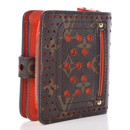 Louis Vuitton Monogram Perforated Compact Zipped Wallet Orange 3 of 9