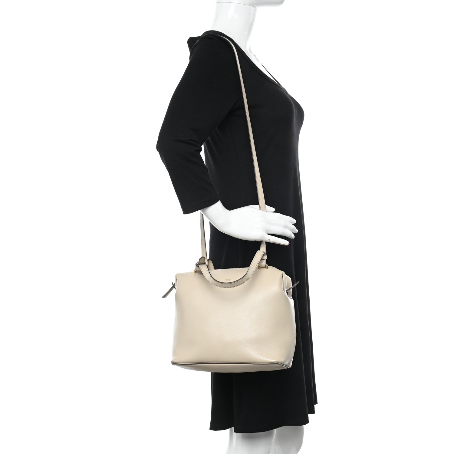 Celine Lambskin Small Soft Cube Satchel Light Taupe 2 of 10