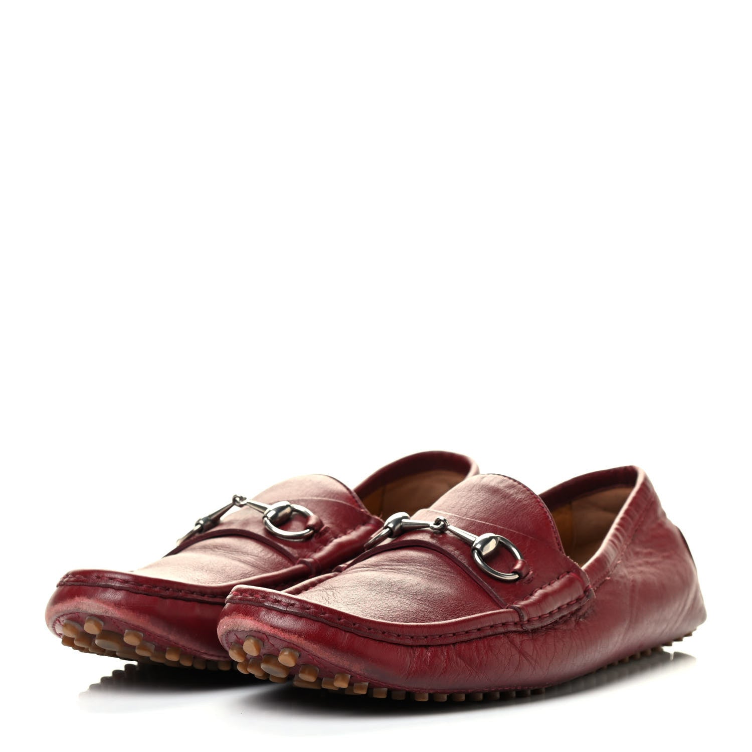 Gucci Calfskin Mens Horsebit Driver Loafers 11 Rosso 3 of 11