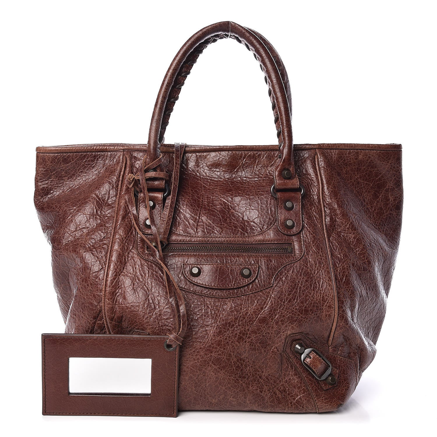 Balenciaga Agneau Classic Hardware S Sunday Tote Castagna 1 of 11
