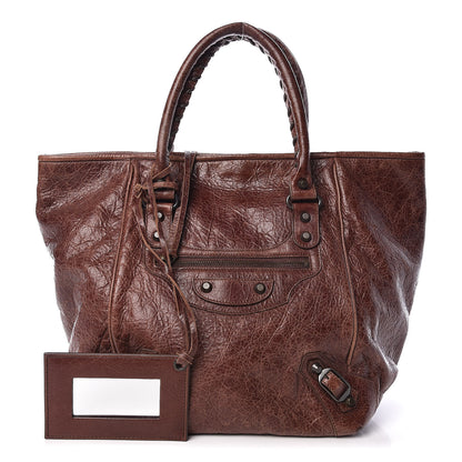 Balenciaga Agneau Classic Hardware S Sunday Tote Castagna 1 of 11