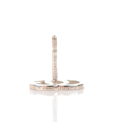 Gucci 18K White Gold GG Tissue Stud Earrings 5 of 7