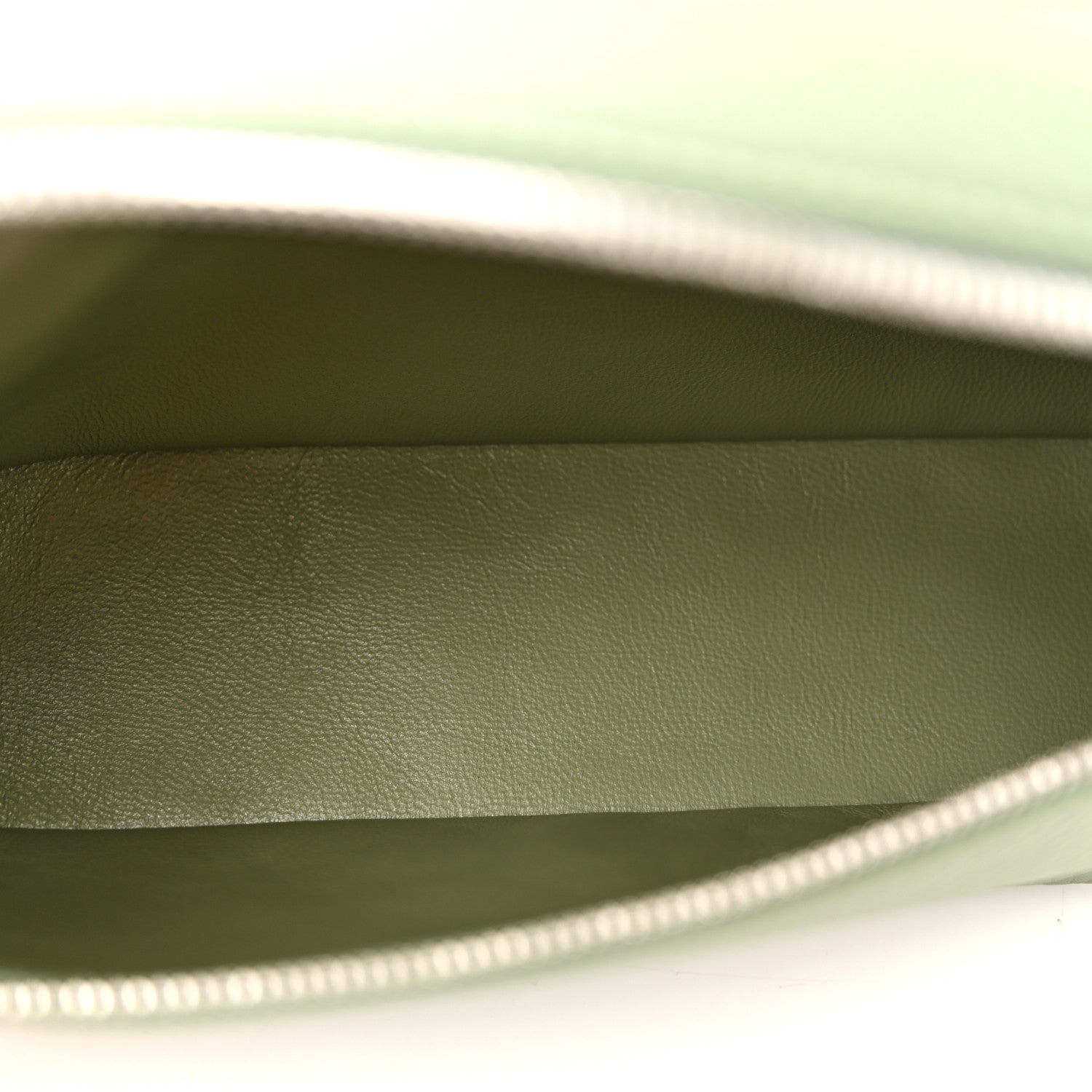 Loro Piana Grained Calfskin L19 Extra Pocket Pouch Sage Brush Leaves 5 of 10