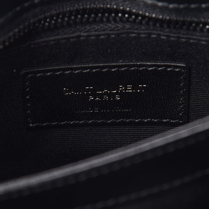 Saint Laurent Calfskin Y Quilted Monogram Toy Loulou Crossbody Bag Black 9 of 10