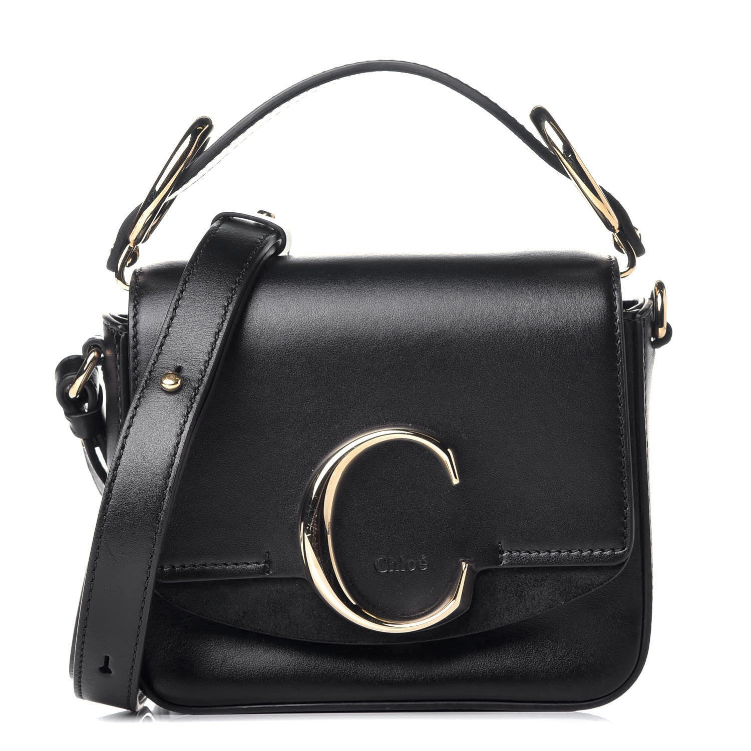 Chloe Calfskin Small C Double Carry Black 1 of 8