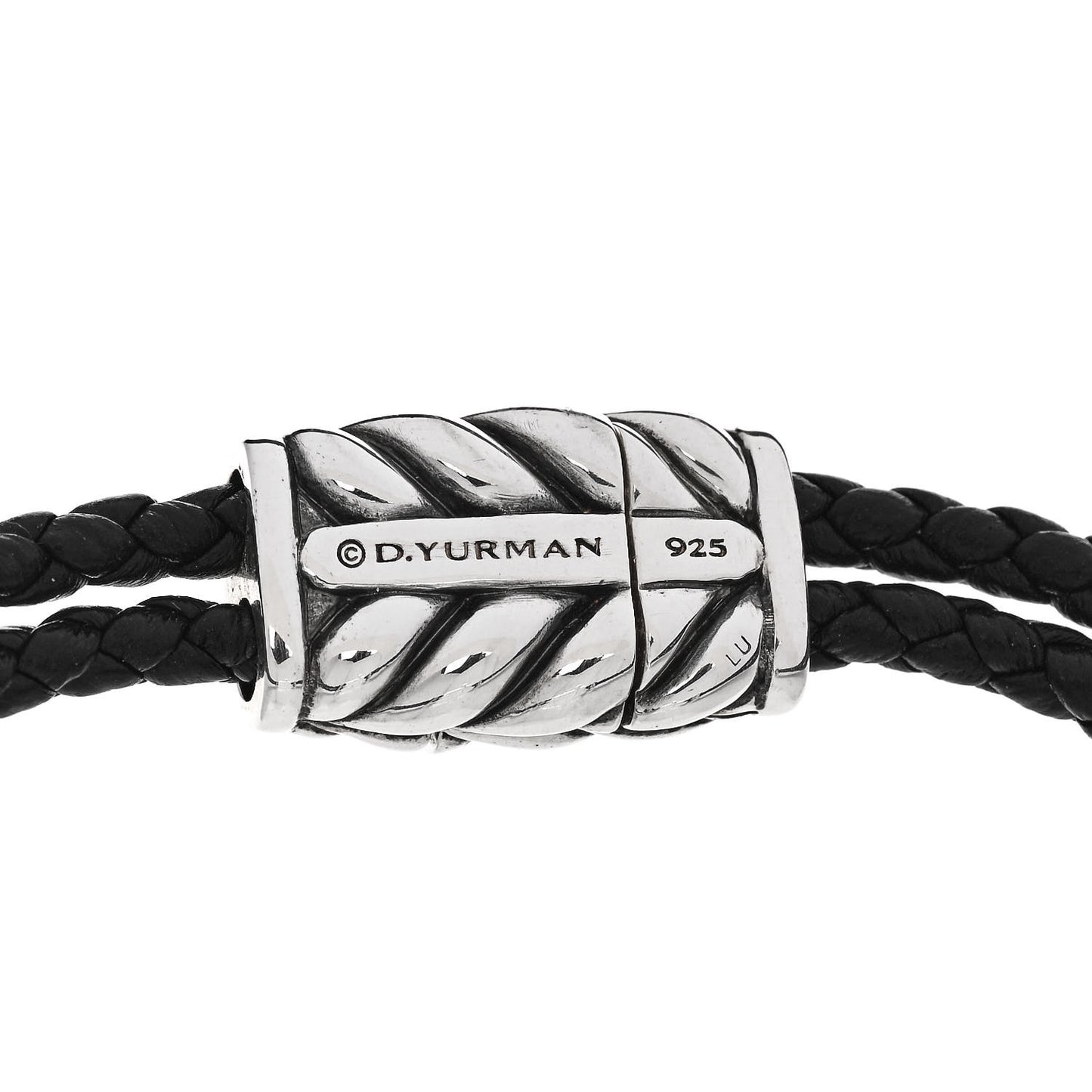 Sterling Silver Leather Black Onyx Exotic Stone Cross Bracelet