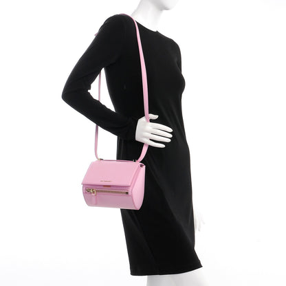 Givenchy Textured Calfskin Mini Pandora Box Crossbody Bag Bright Pink 2 of 9